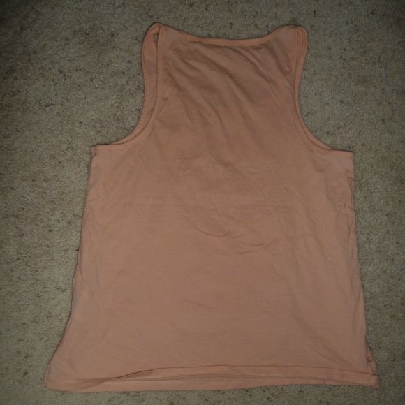 Juicy Couture "JUICY" Sport Muscle Tee Tank Top Orange,  Sz Small - Picture 2 of 4